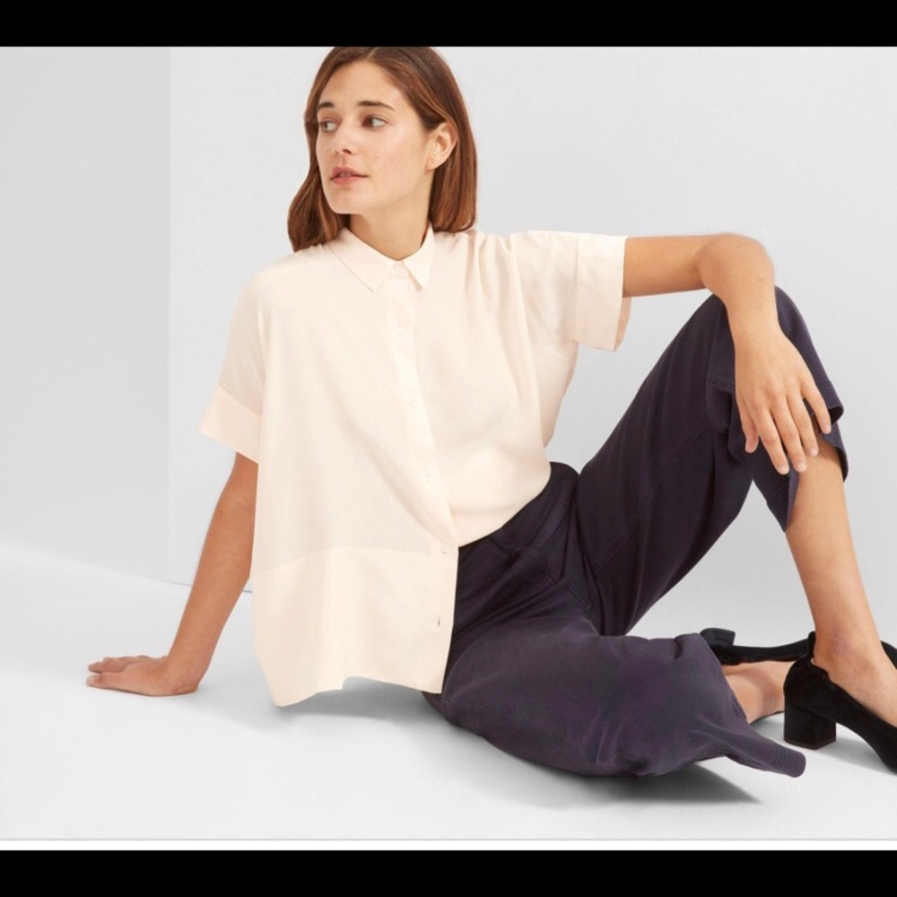 The Silk Short-Sleeve Square Shirt size 8